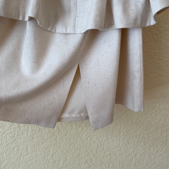 Vintage Edie Johne 1980s Silk Cream and Gold Embellished Blouse & Skirt Set - Picture 10 of 16